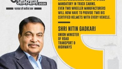 Photo of સડક સુરક્ષા અભિયાન-2026નો આખરી પડાવ, ગડકરીએ કહ્યું કે, નાગરિકો સડક સુરક્ષાને નૈતિક જવાબદારી સમજે.
