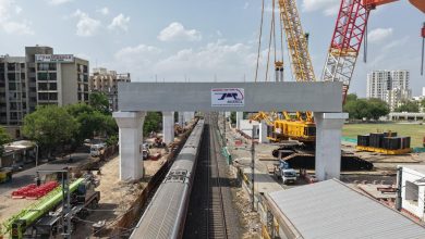 Photo of બુલેટ ટ્રેન પ્રોજેક્ટમાં મોટી સિદ્ધિ: વડોદરામાં રાજધાની રેલવે લાઇન પર 14 પોર્ટલ બીમનું કામ પૂર્ણ